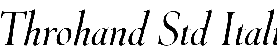 Throhand Std Italic Font Download Free